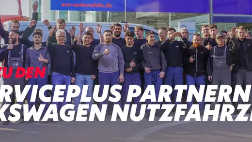 Auszeichnung als Volkswagen Nutzfahrzeuge Service-Partner